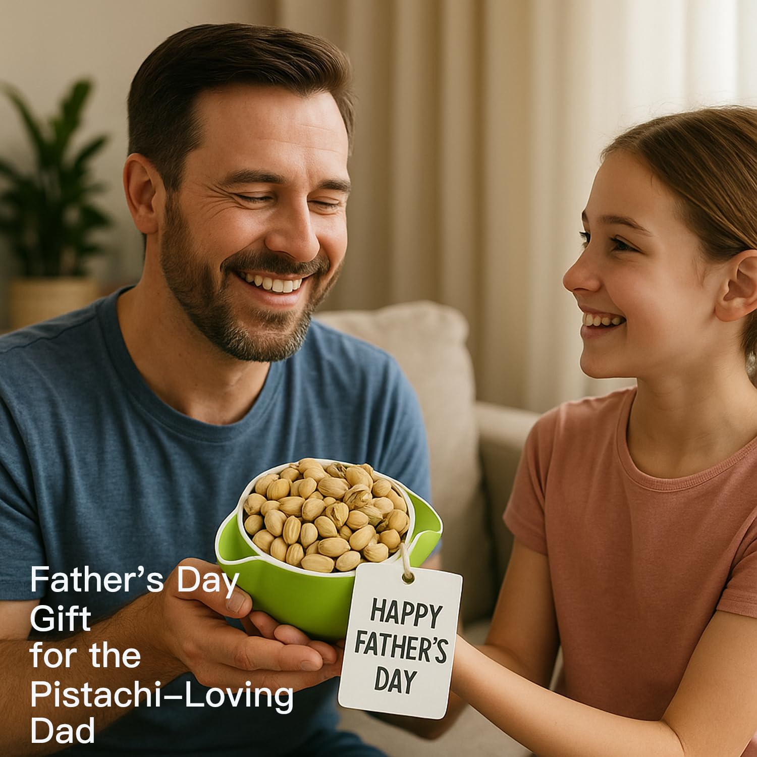 LivLab Mker tazón pistachos con cáscara, almacenamiento práctico para cáscaras
