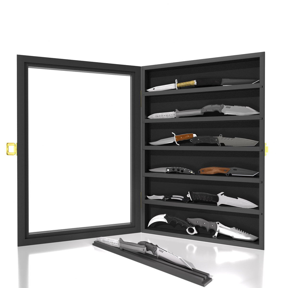 Livnhood estuche cuchillos para pared con acrílico, exhibe tu colección con claridad