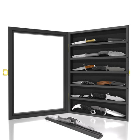 Livnhood estuche cuchillos para pared con acrílico, exhibe tu colección con claridad