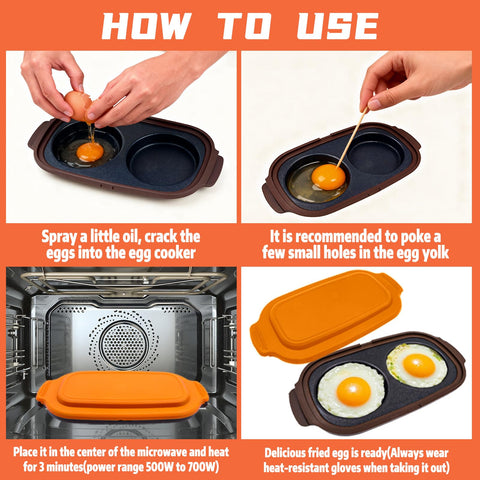 Cocedor de huevos Livoanah en color naranja para cocinas modernas.