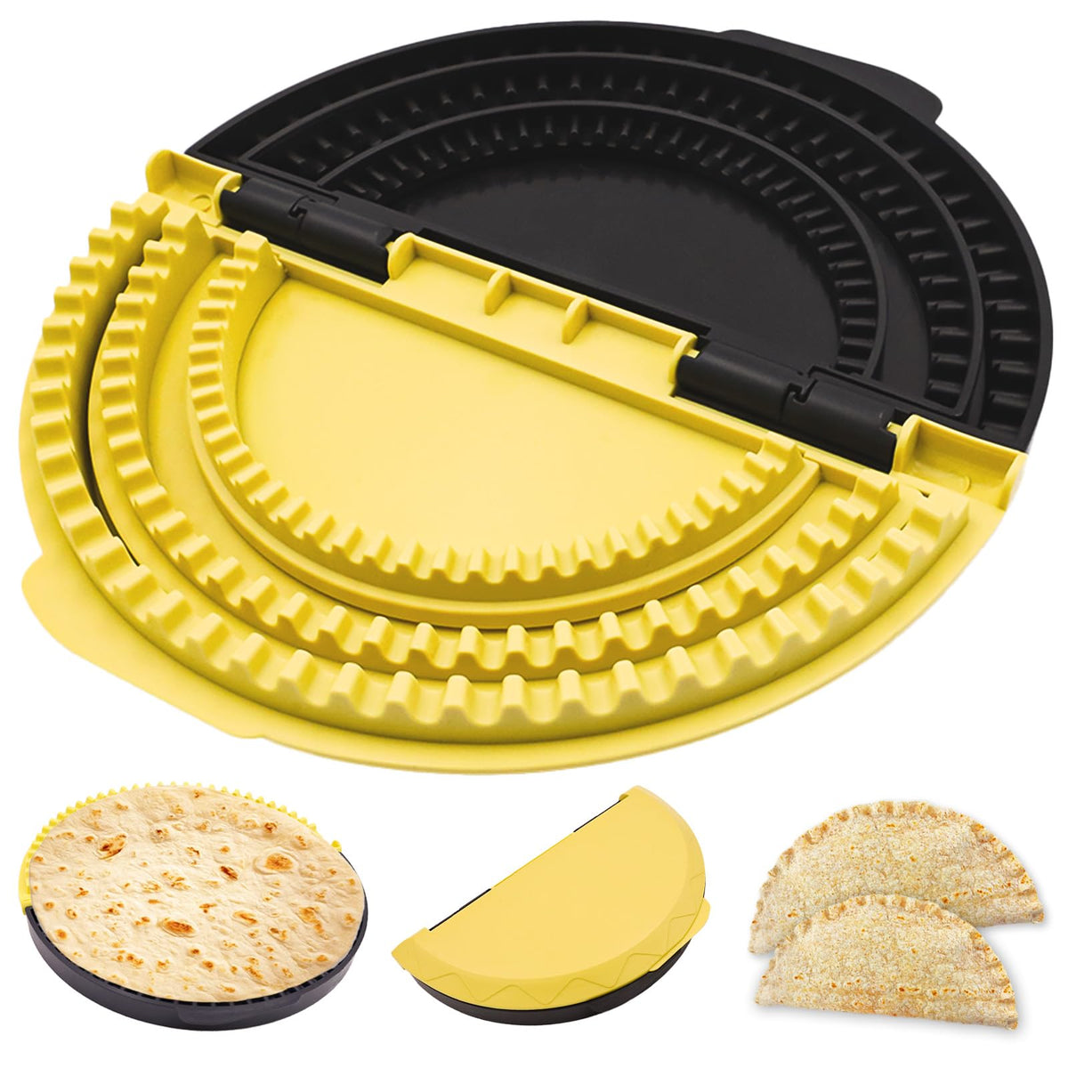 Livoanah sealador de tortillas 6 pulgadas con base removible para rápida preparación.