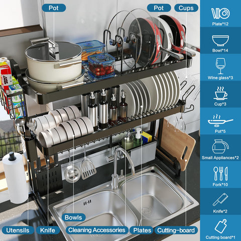 LIVOD dimensiones extensibles de 25,5 a 37,6 pulgadas para adaptar tu fregadero