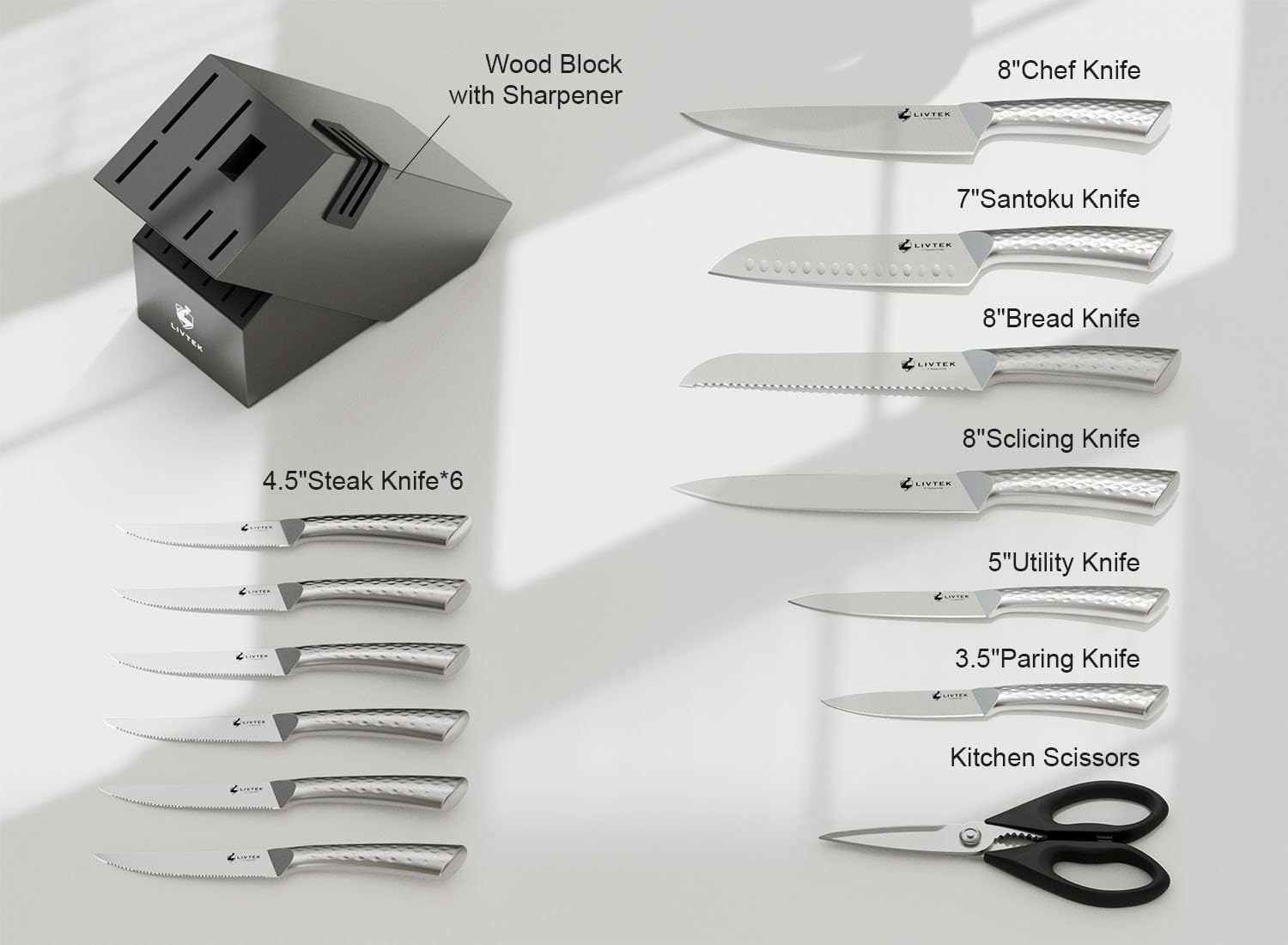 Livtek mango ergonómico en primer plano para control cómodo.