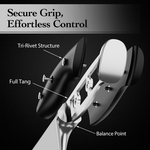 Livtek mango ergonómico no resbaloso para control durante trinchar.