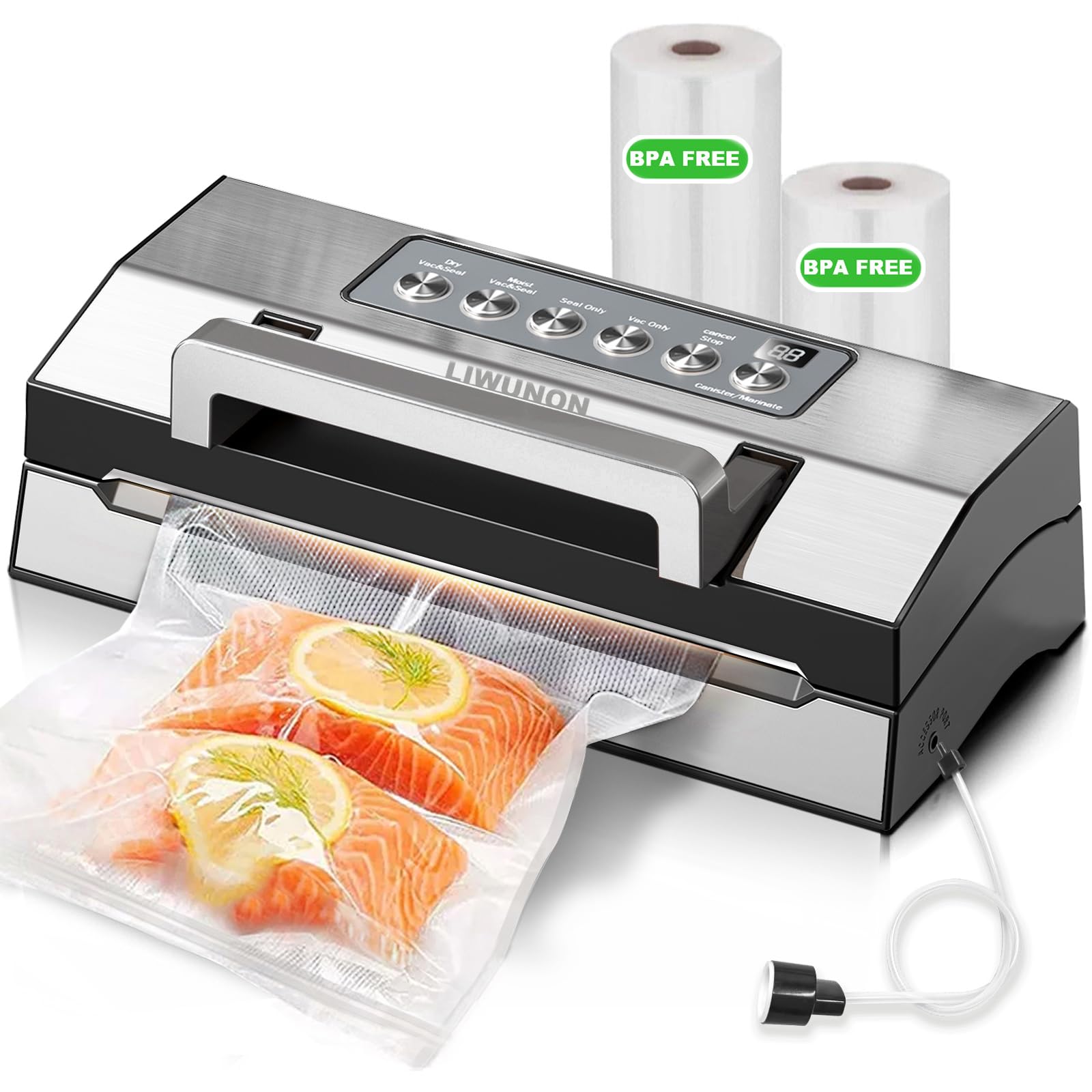 LIWUNON: selladora de vacío para alimentos con precisión y frescura.