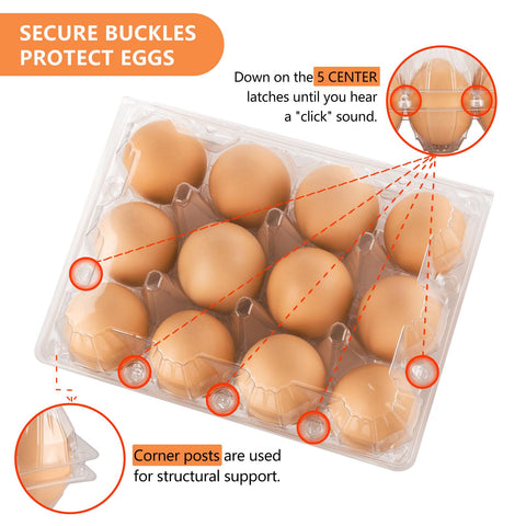 Cartones para almacenamiento de huevos en refrigerador de la marca Lixavaer