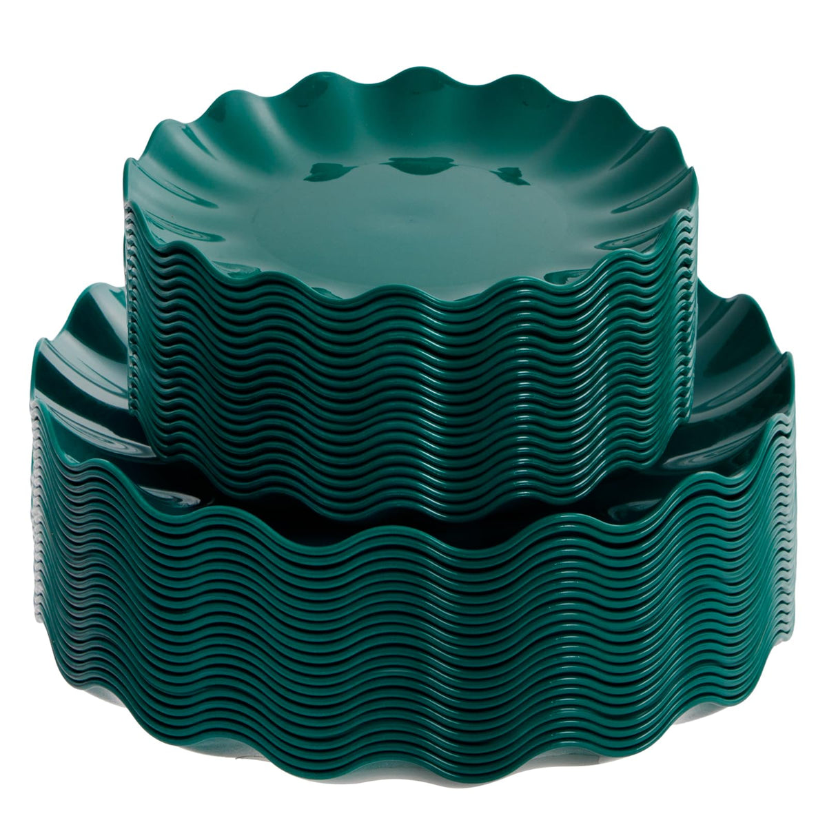 LIYH platos navidad verdes diez pulgadas, duraderos para fiestas