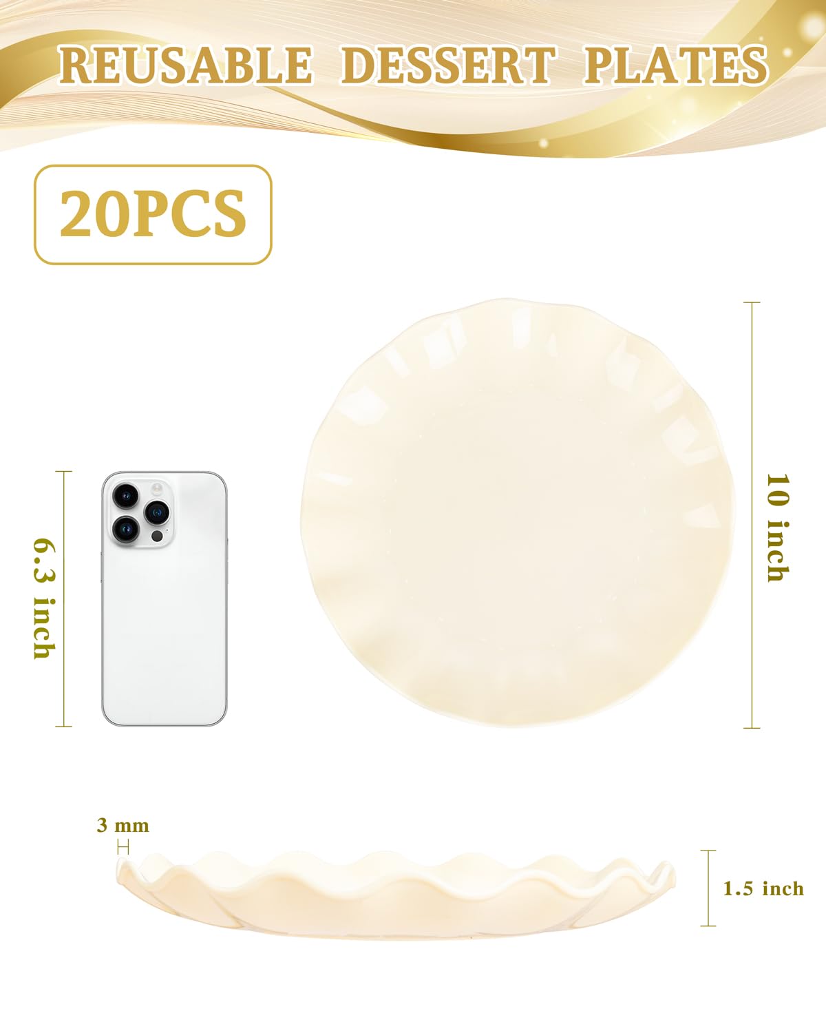 LIYH platos beige resistentes a caídas, perfectos para camping y actividades al aire libre.