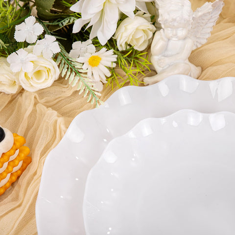 LIYH platos fiesta blancos elegantes para reuniones
