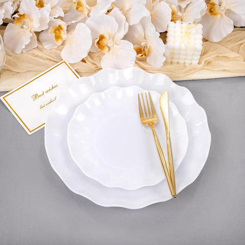 LIYH platos blancos aptos para microondas