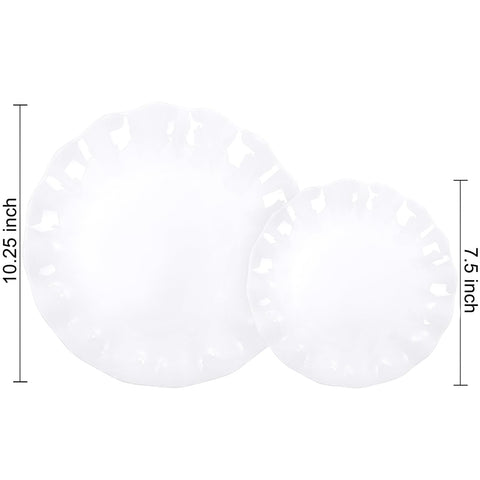 LIYH platos de cena blancos reutilizables para eventos