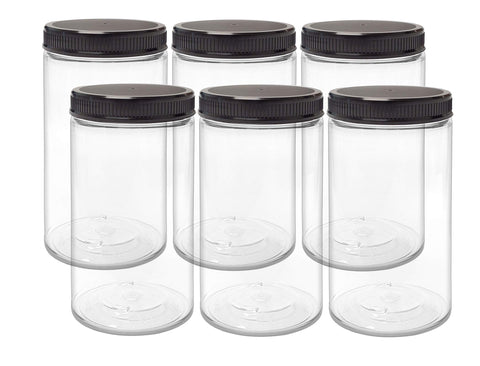 Frascos ljdeals de 32 oz transparentes con tapas roscadas para almacenamiento fácil