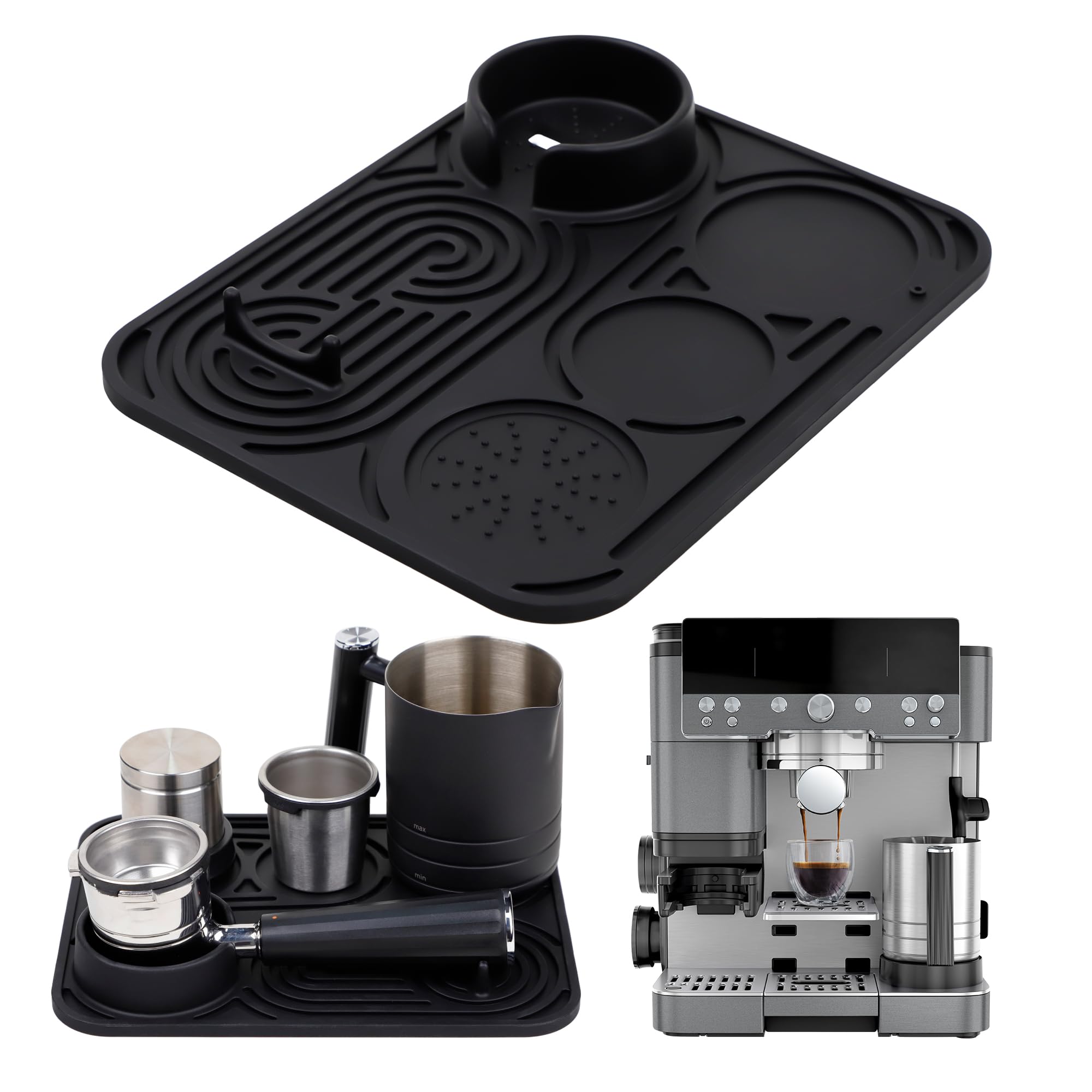 Estera LJOWJVA de silicona para café, antideslizante y protege encimeras.