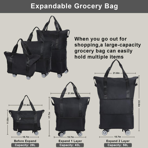 LKbeuuu bolsa para camping y viaje con ruedas organiza equipos
