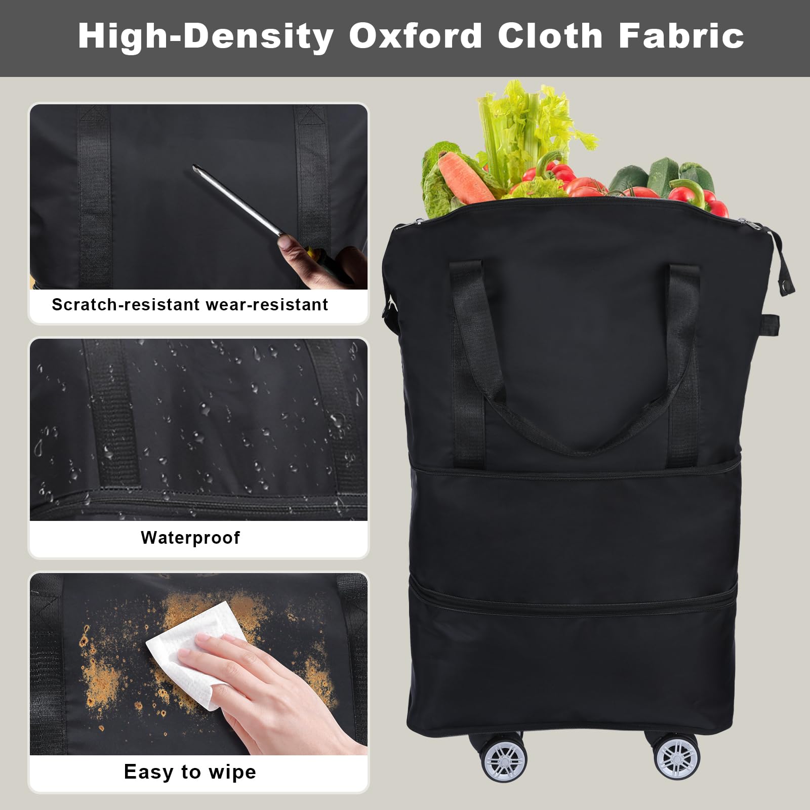 LKbeuuu bolsa reutilizable plegable y compacta para guardar en casa o coche