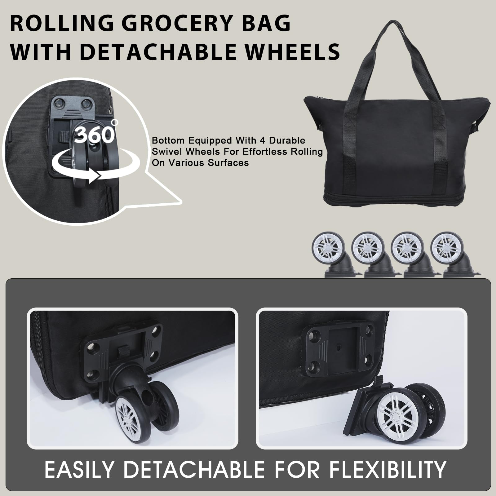 LKbeuuu maleta con ruedas durable para viajes y transporte