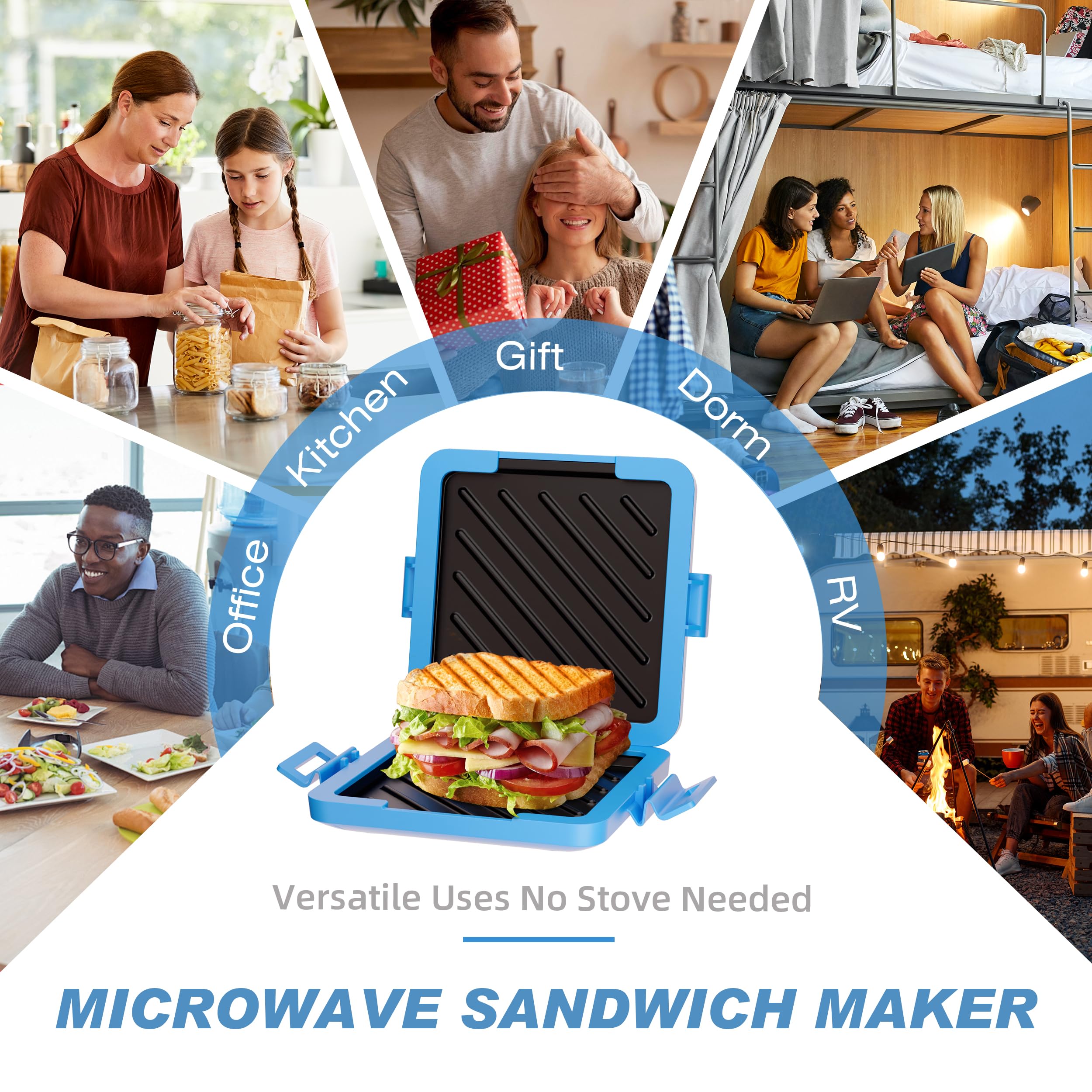 Lkicwah prensa Panini, vista interior, cocción uniforme para sándwiches dorados.