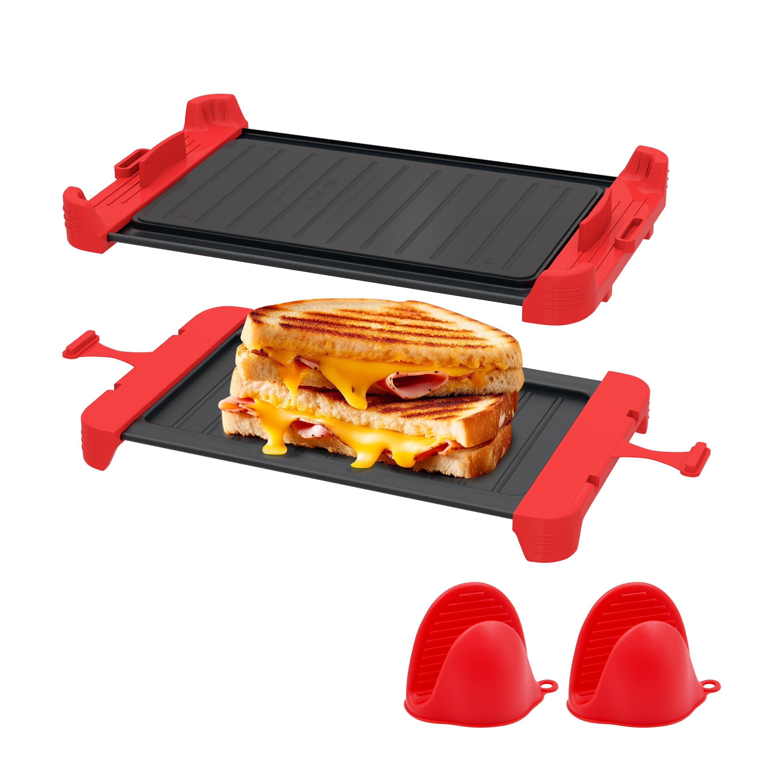 Lkicwah sándwich para microondas: calor rápido y crujiente sin horno.