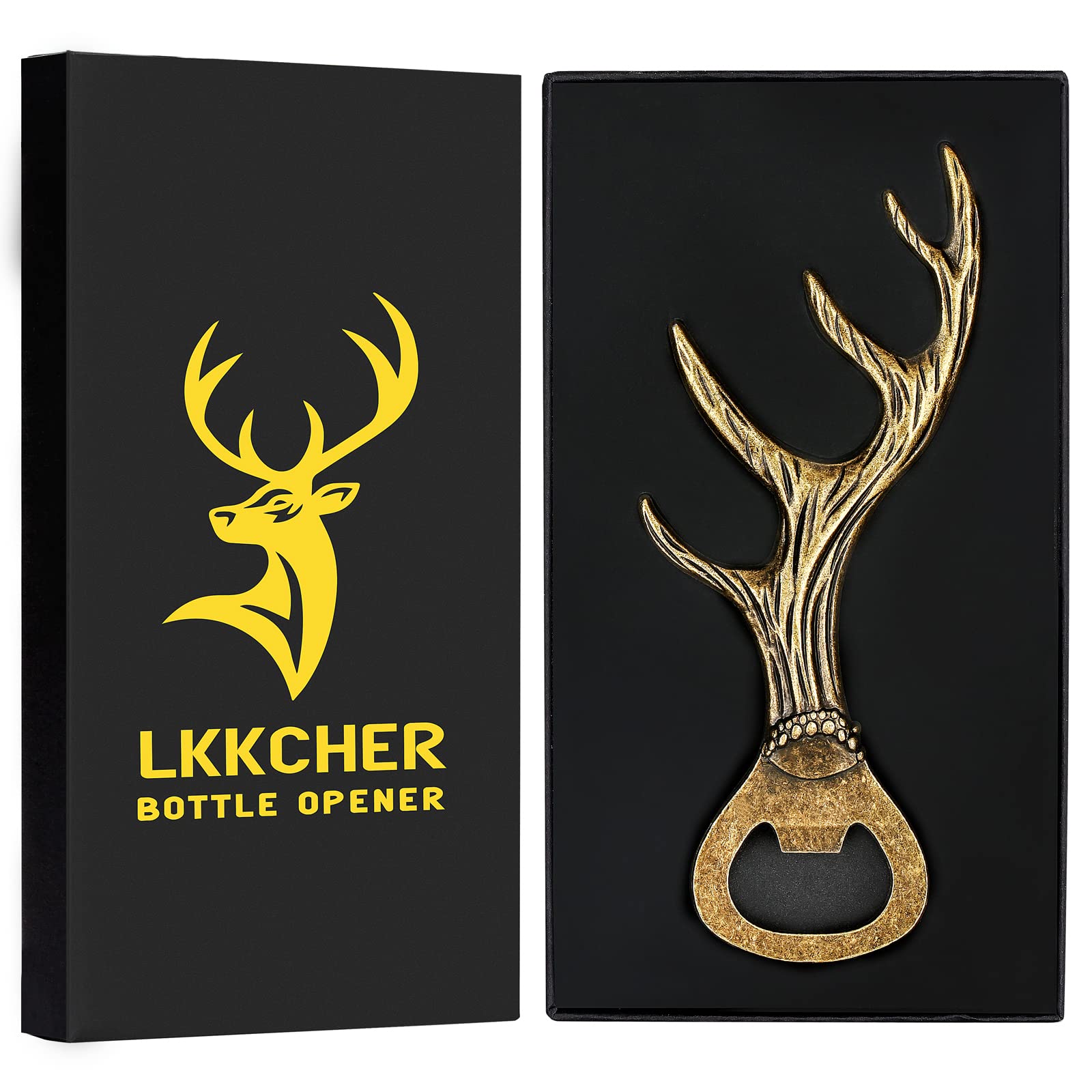 LKKCHER abrebotellas con cuerno de ciervo, diseño icónico para celebraciones