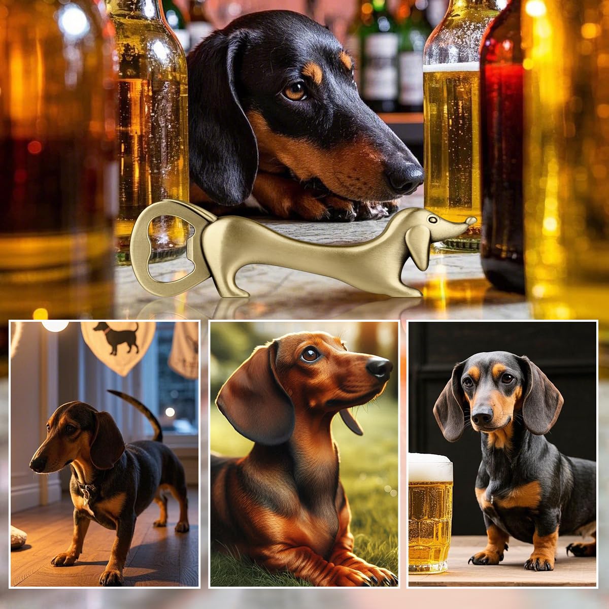 LKKCHER dachshund diseño adorable, abre botellas con estilo.