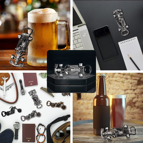 LKKCHER pieza de colección en metal con coche de carreras