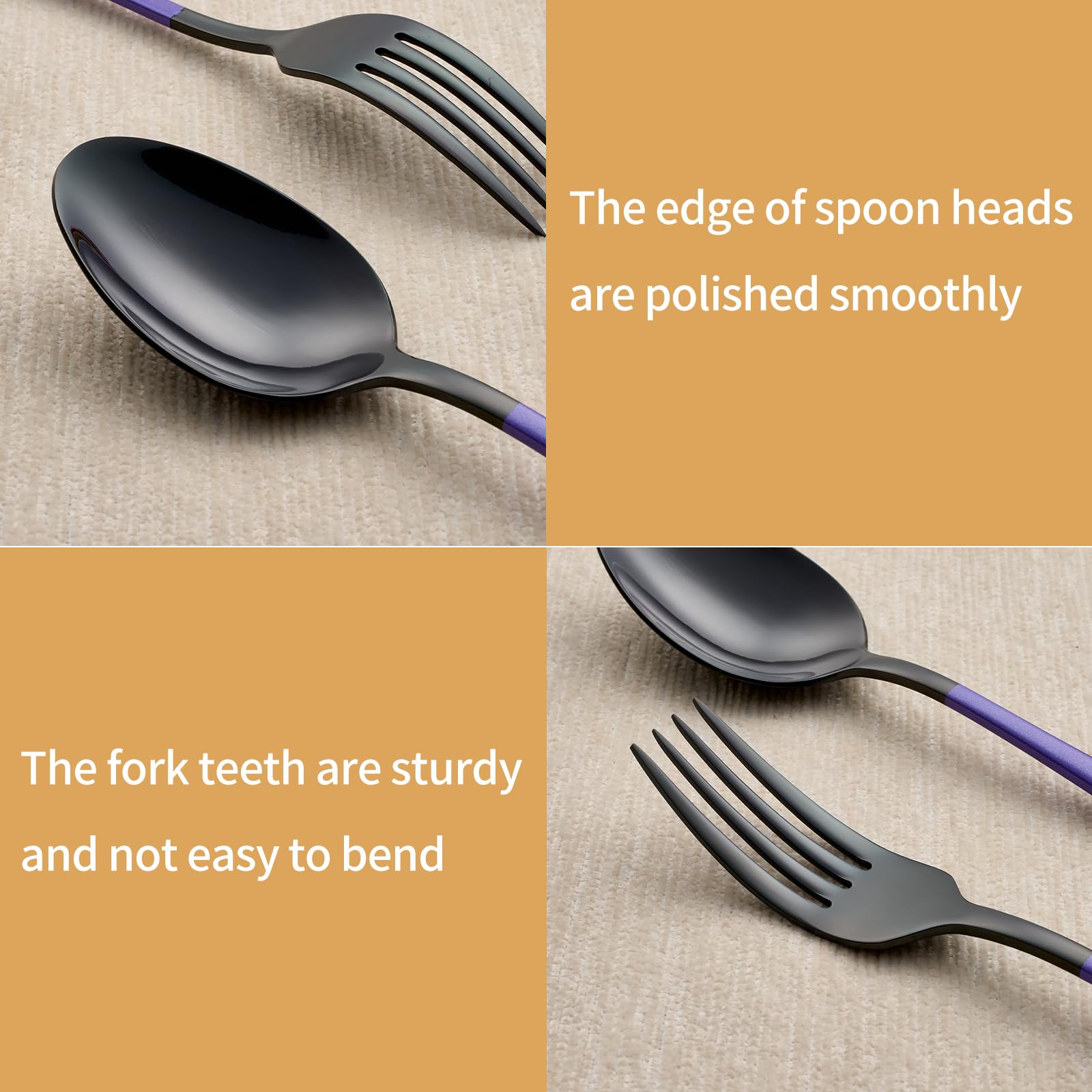 Tenedores LKTDYMEG de cena ergonómicos para comidas estables