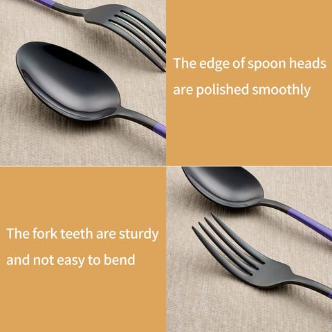 Tenedores LKTDYMEG de cena ergonómicos para comidas estables