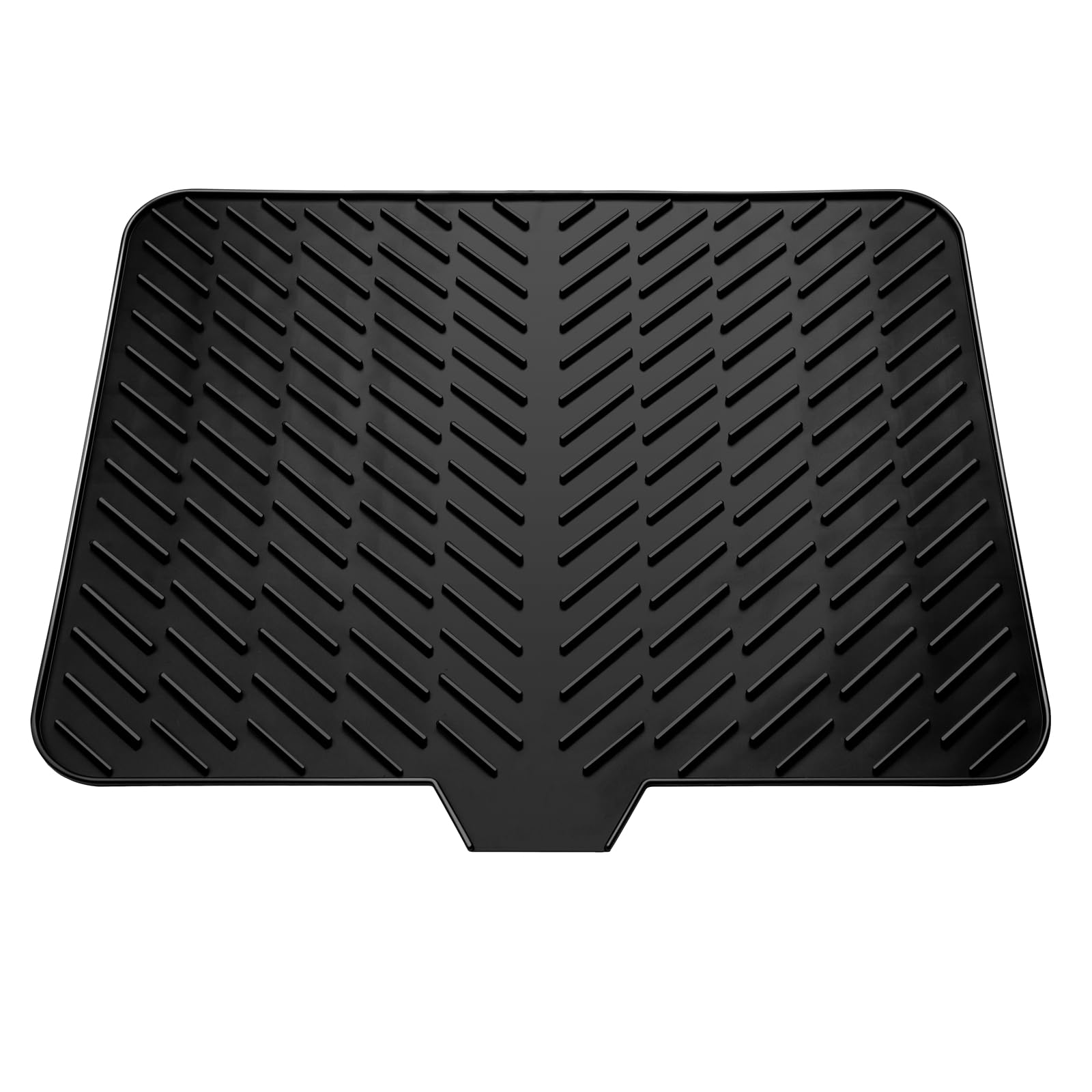 LKYLIVE alfombrilla secado silicona 23x17 negro para secar platos y utensilios rápidamente.