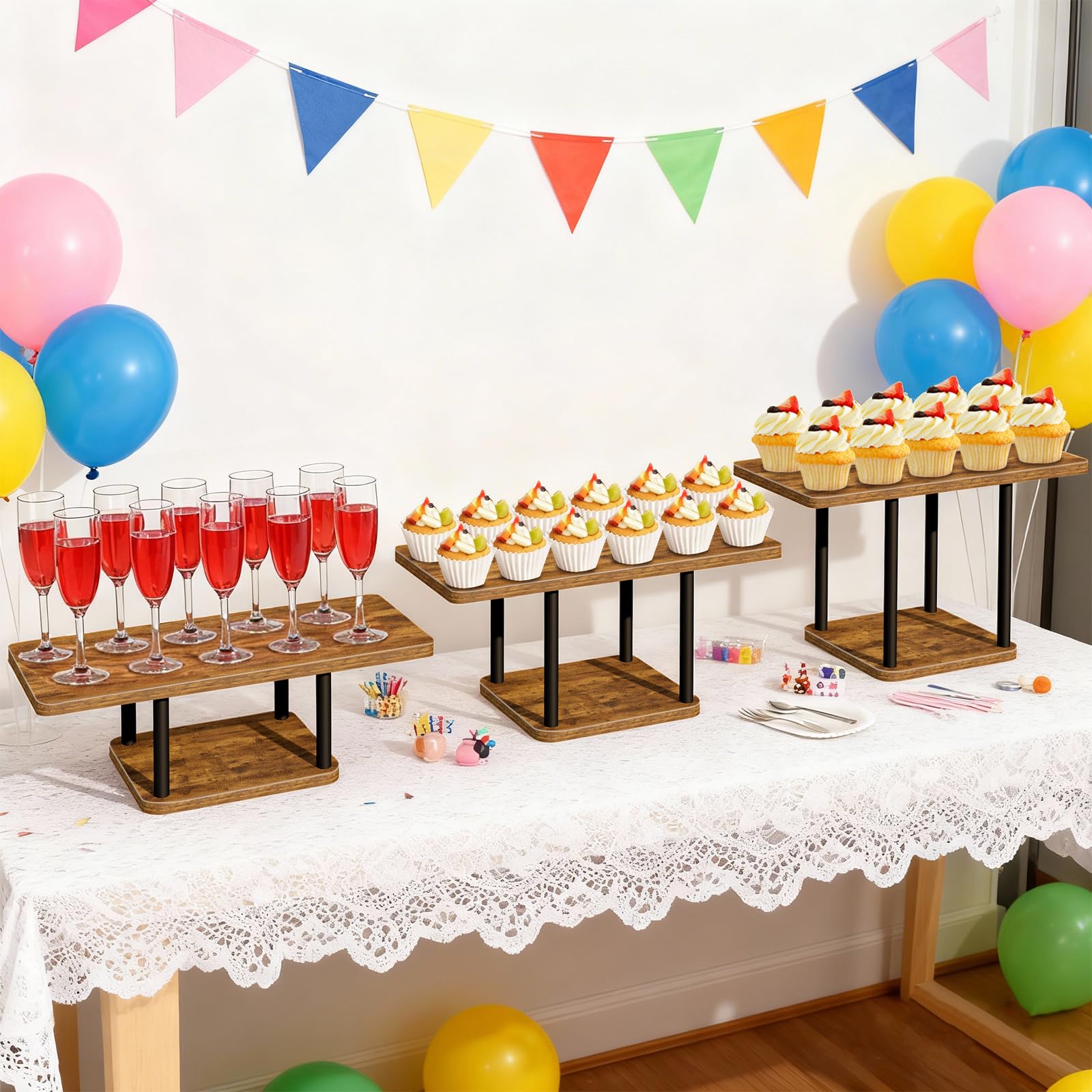 LLAXERGU conjunto para fiestas, optimiza el espacio en la mesa
