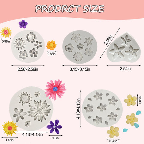 LLchunyun molde flor silicona, ideal para dulces y cubos de hielo decorativos