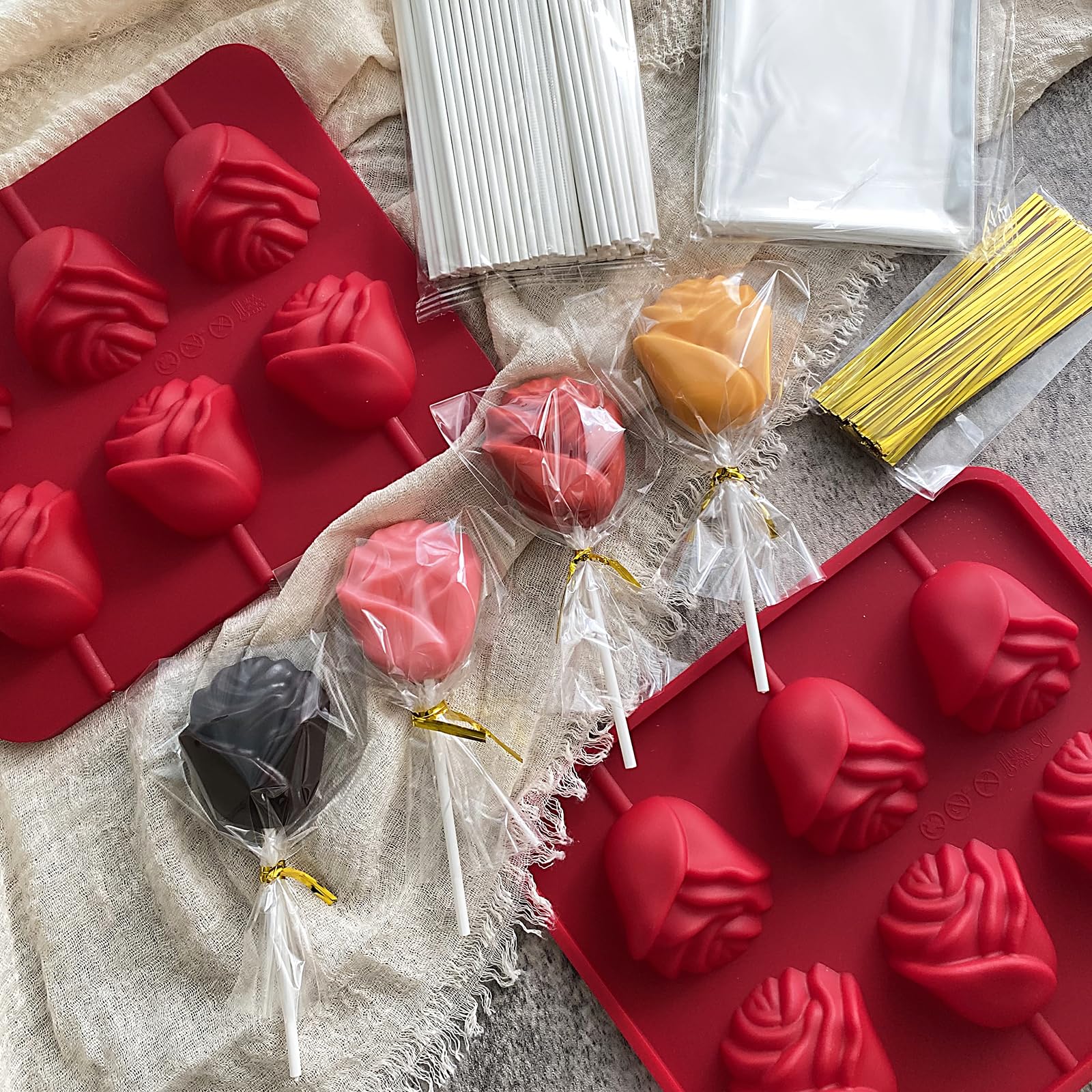 LLchunyun regalo rosa para pasteles, perfectos para cumpleaños y fiestas.