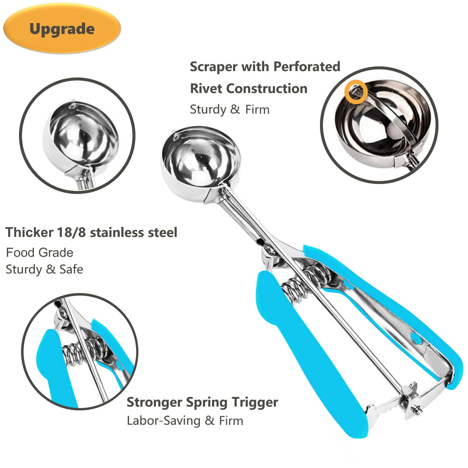 Cucharas LLESCA de acero inoxidable 18/8 con mango ergonómico
