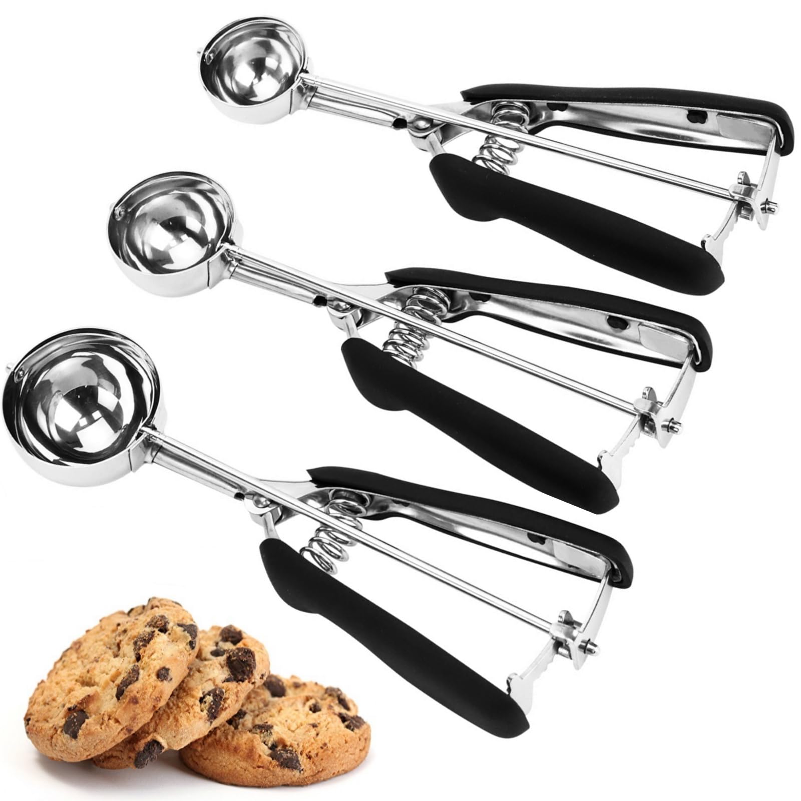 Cucharas LLESCA para galletas de tamaño pequeño, porciones precisas para hornear.