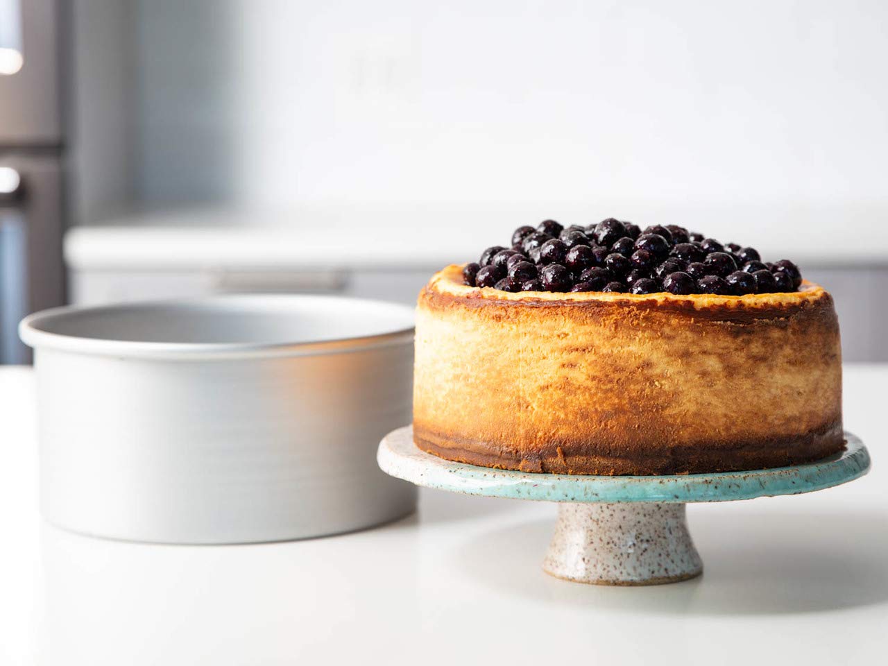Lloyd Pans molde 8x4 para tarta de queso con fondo suelto para desmoldar fácilmente.