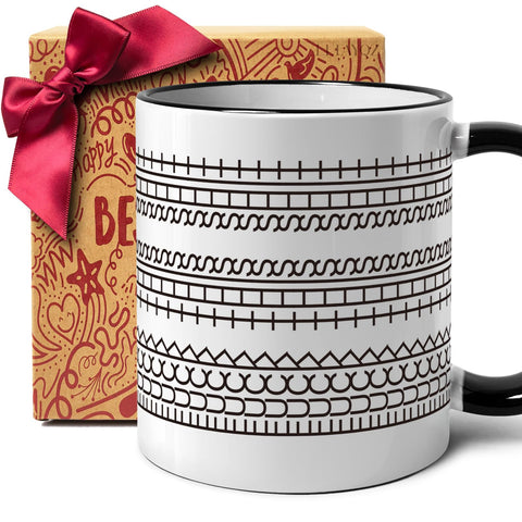 Taza LLTAYQZ con mensaje oculto en el frente, ideal para la oficina