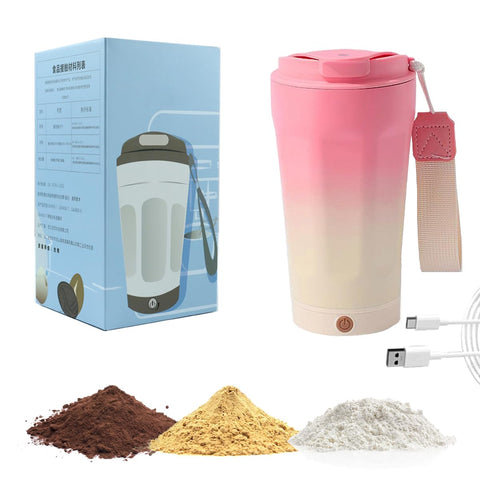 LMFUEN taza USB con mezcla automática, ideal para café rápido en casa o en la oficina.