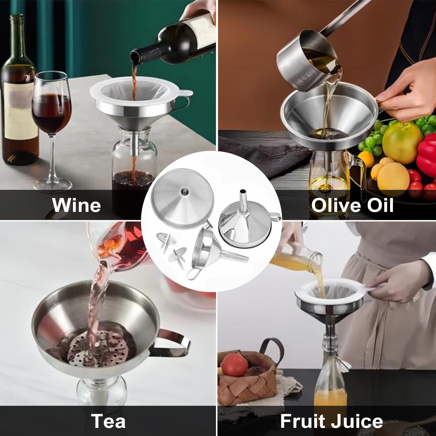 Lmoszuak pico estrecho para rellenar botellas y frascos estrechos.