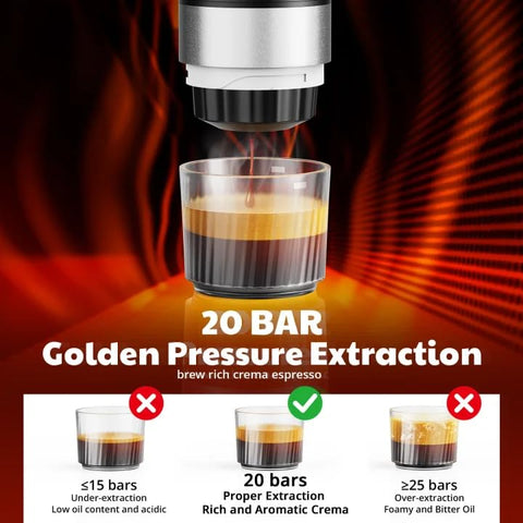 Lmozim Cafetera espresso portátil, compatibilidad NS y DG para conveniencia.