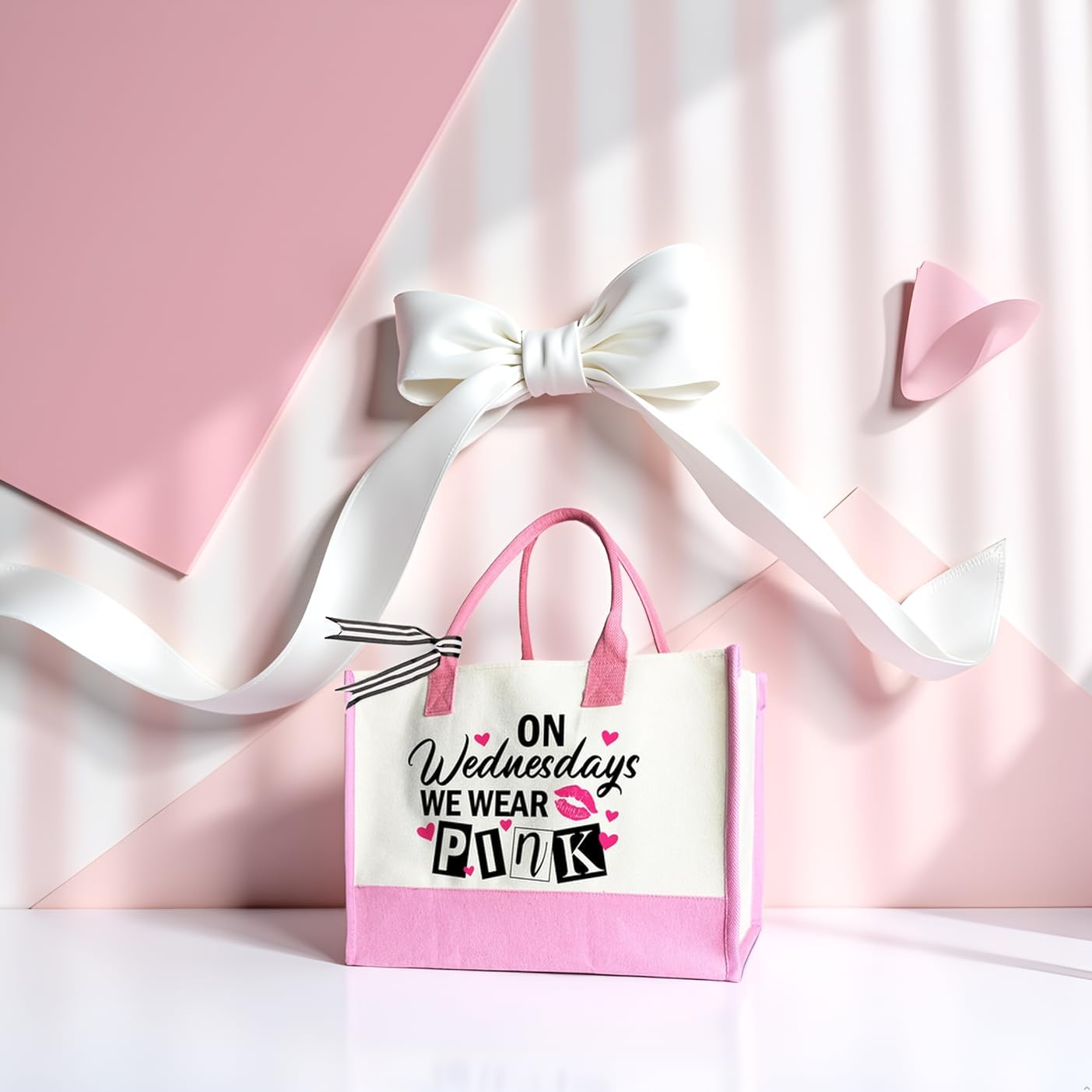 LNGORUS tote rosa Wednesdays, ideal para trabajo y compras