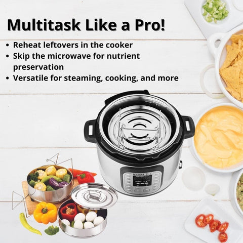 LNM inserto doble para verduras y carne, olla a presión.