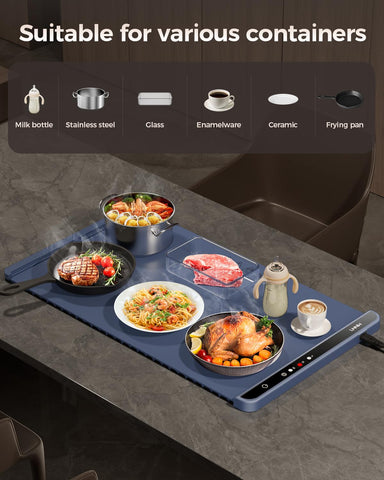 Manta-calentadora-alimentos LNNIW, seguridad con apagado automático a las 4 horas.