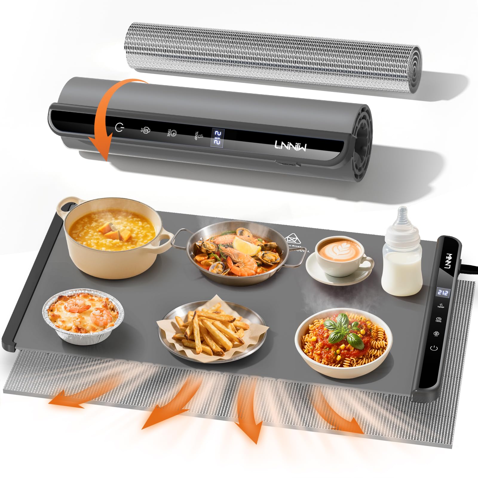 LNNIW manta calentadora con pad aislante protege la mesa durante la comida