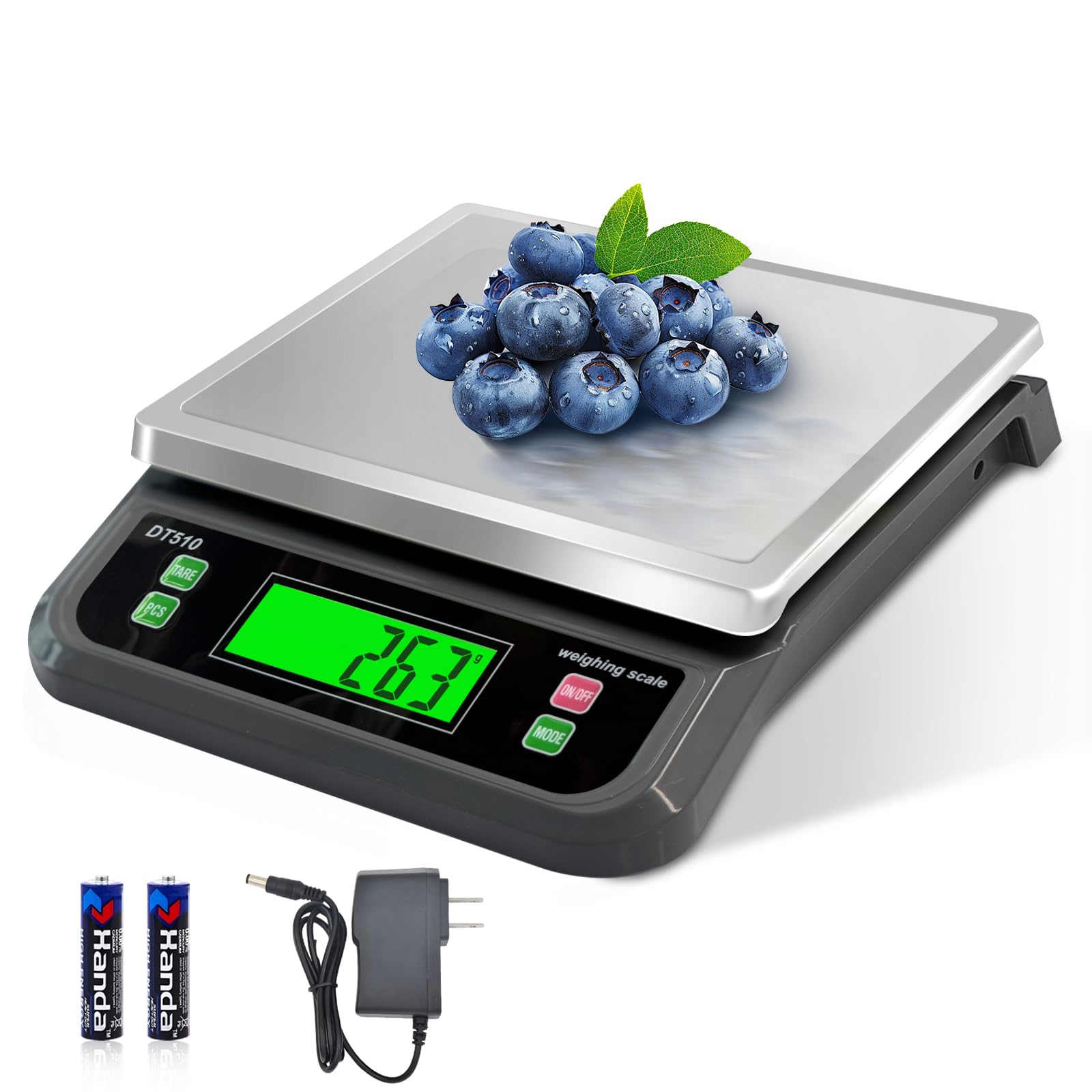 Balanza LNXDMWMS 40 kg, vista frontal para medición precisa en recetas