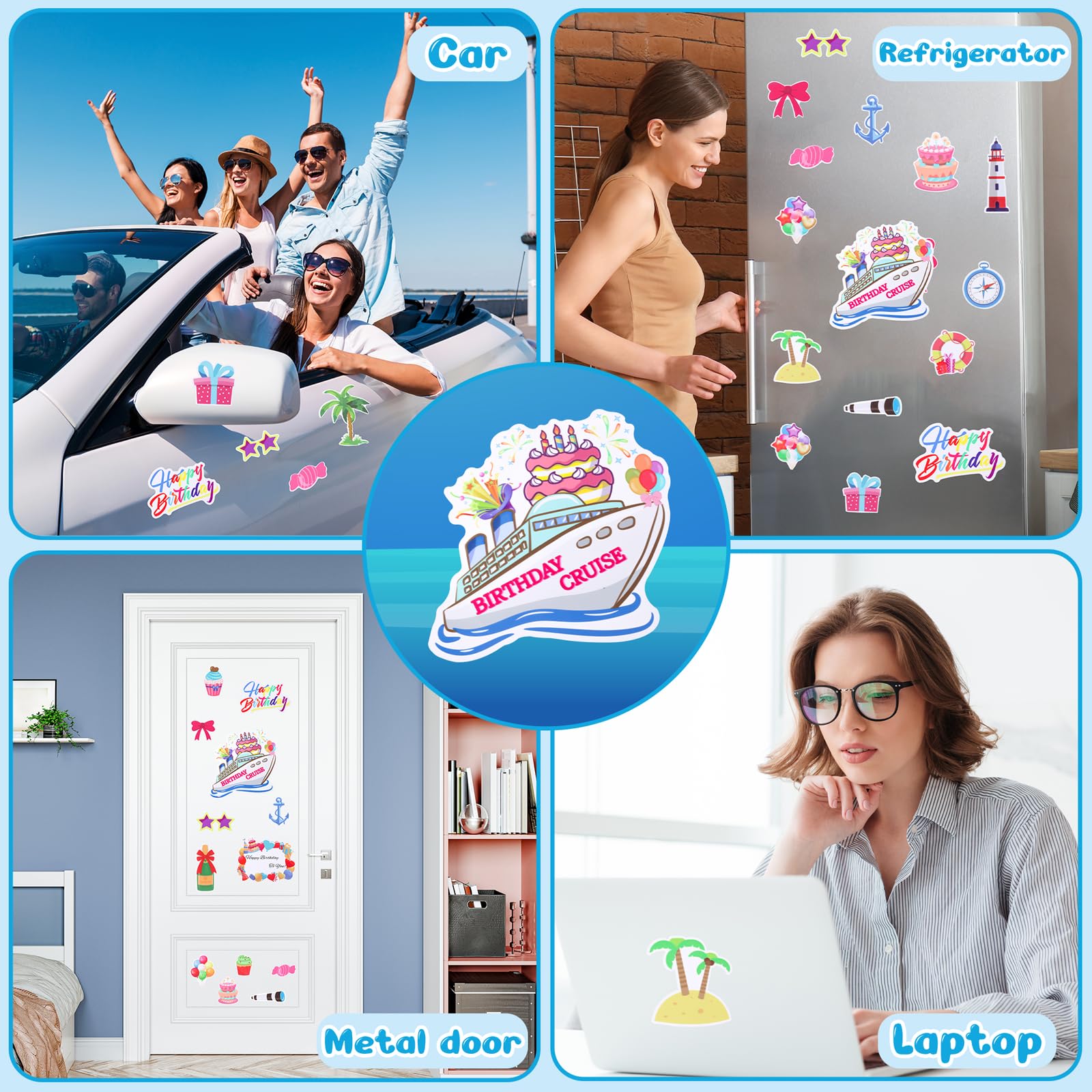 Imanes de puerta con cupcakes para fiestas decorativas en puertas LNYSSQ