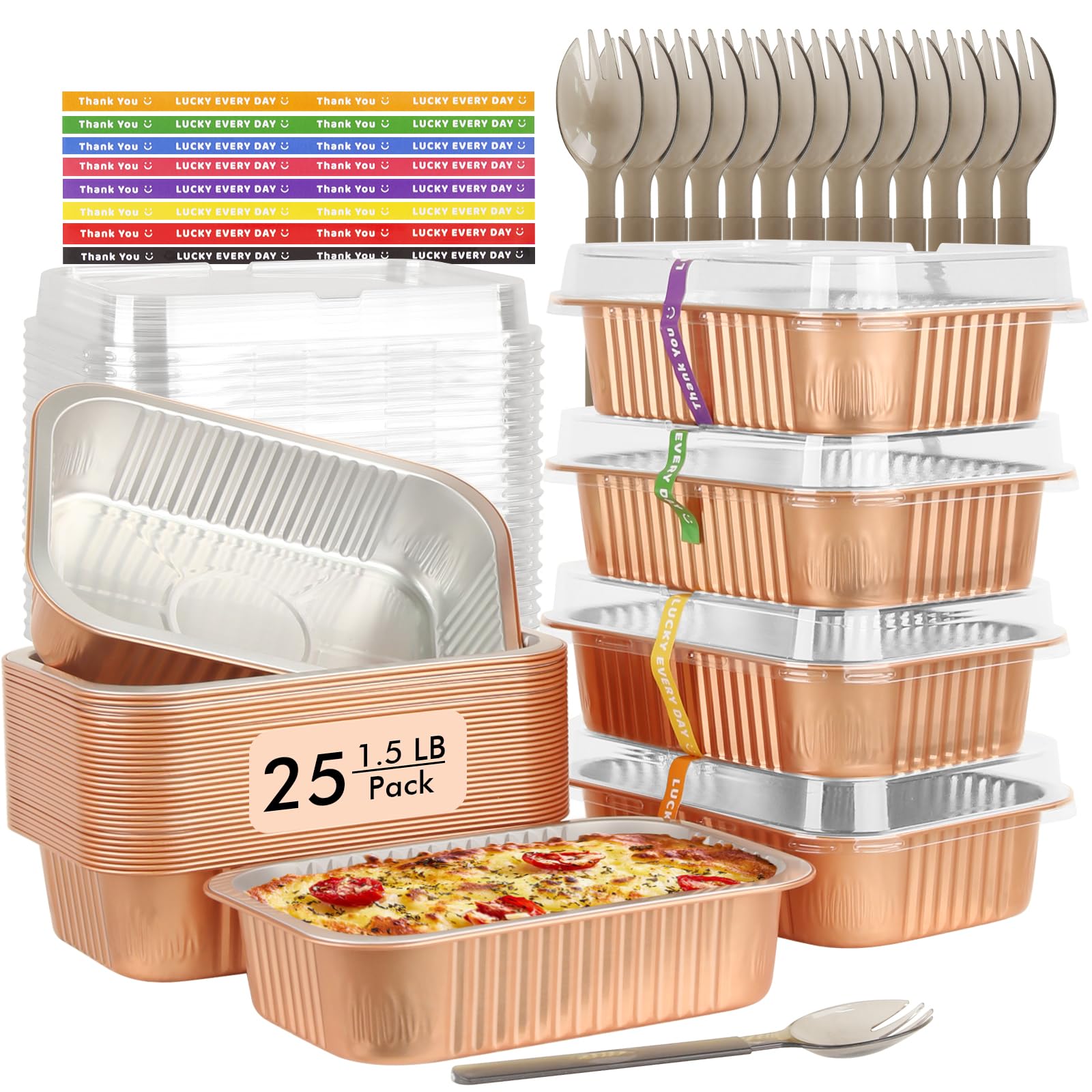 Bandeja de aluminio LNYZQUS 7x5 con tapa, ideal para hornear y servir