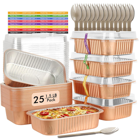Bandeja de aluminio LNYZQUS 7x5 con tapa, ideal para hornear y servir