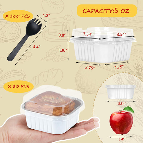 LNYZQUS bandejas de aluminio de 5 onzas aptas para horno