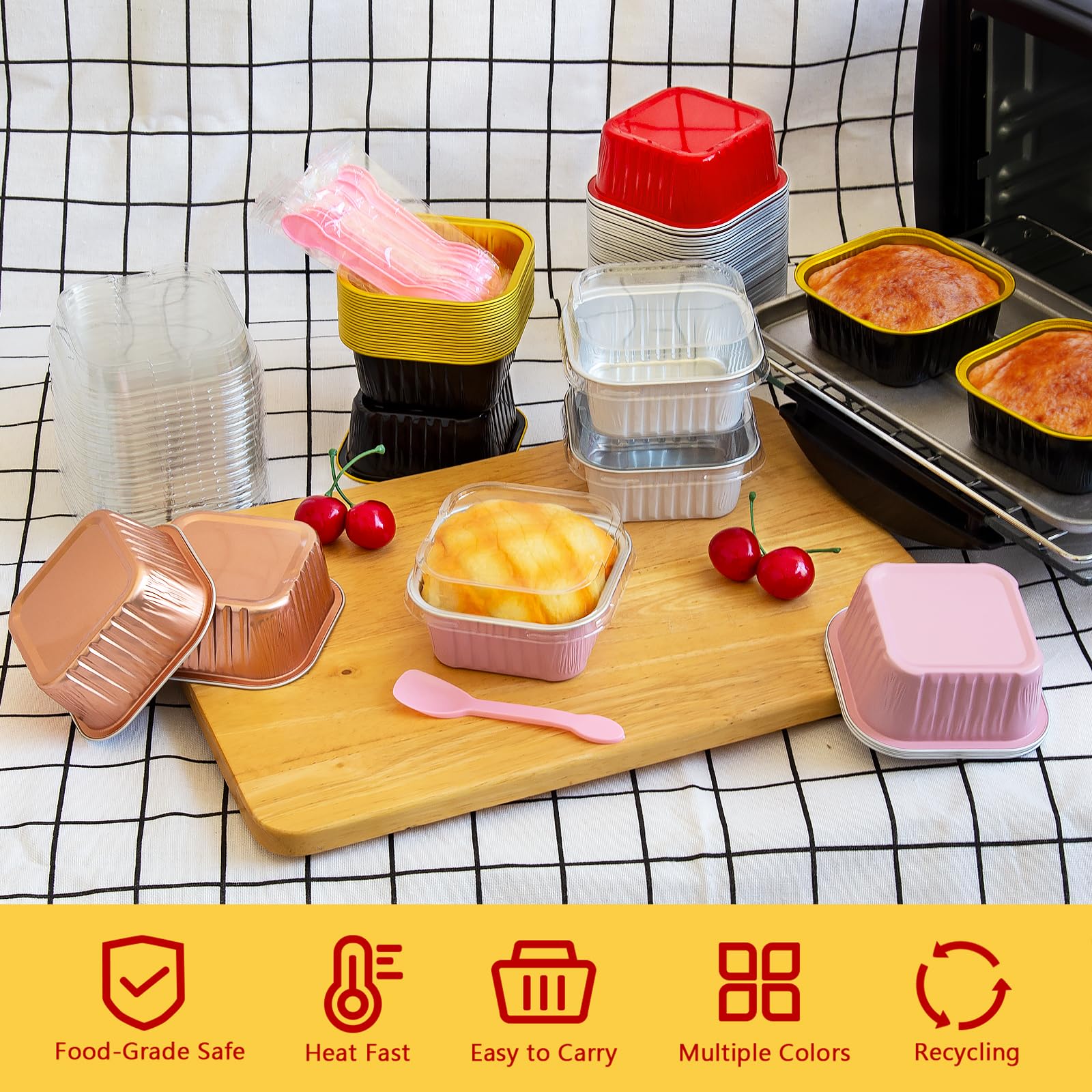 LNYZQUS moldes aptos para horno, parrilla y freidora de aire.