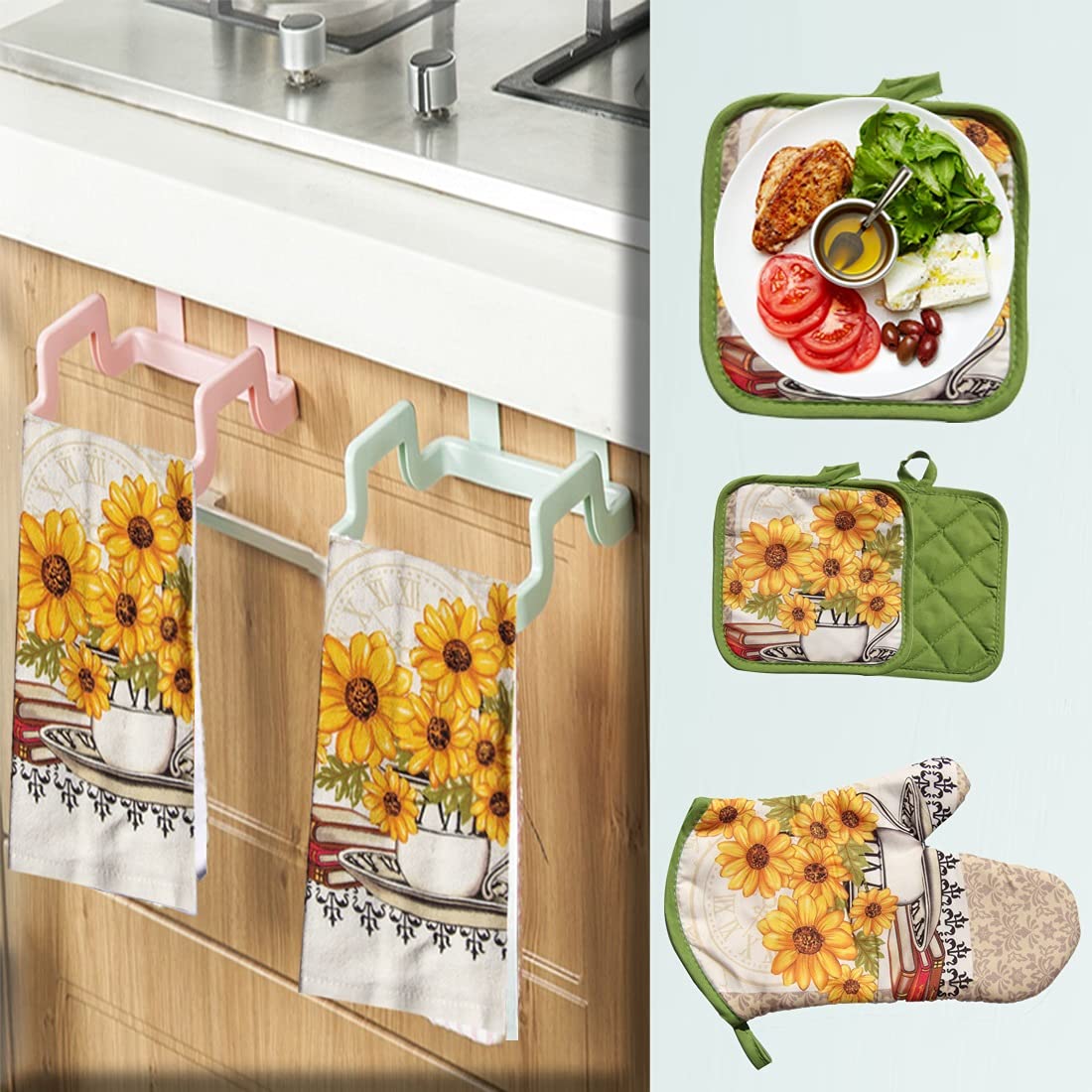 Lobyn: detalle del motivo girasol que añade color a la cocina.