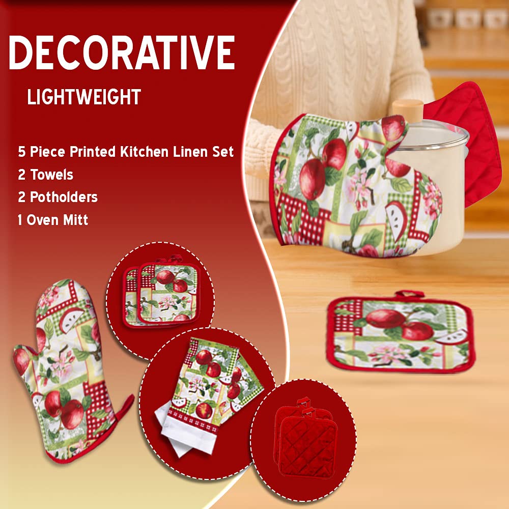 Lobyn Value Packs: toallas de cocina con manzanas rojas, ideal para decorar